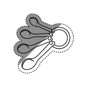 Isolated measuring spoons Stockillustratie