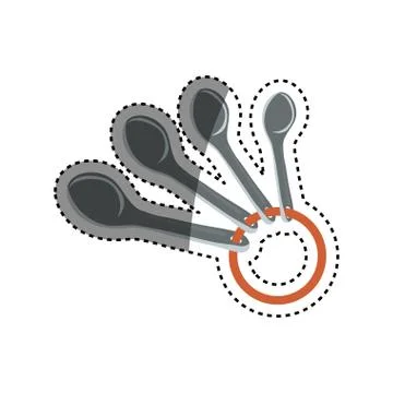 Isolated measuring spoons Stockillustratie