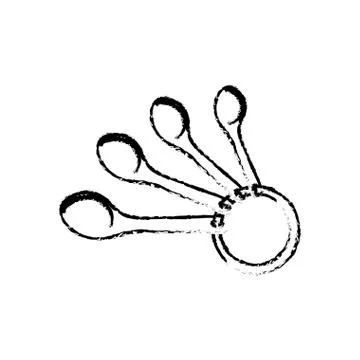 Isolated measuring spoons Illustrazione stock