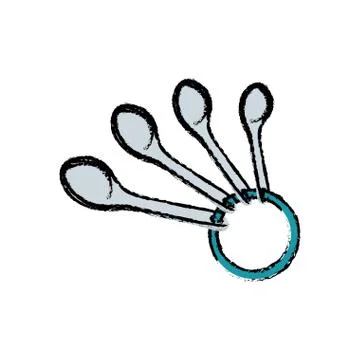 Isolated measuring spoons Illustrazione stock