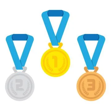 Isolated medal on the white background. Stock-Illustration