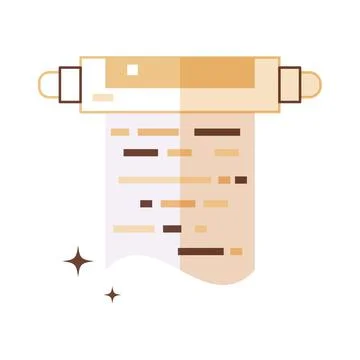 Isolated medieval scroll paper icon Vector Stock Illustration