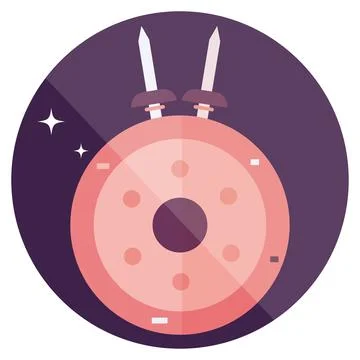 Isolated medieval shield weapon icon Vector Stock Illustration