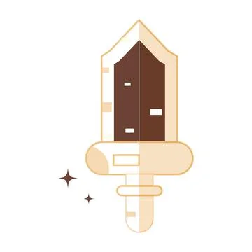 Isolated medieval sword weapon icon Vector Stock Illustration