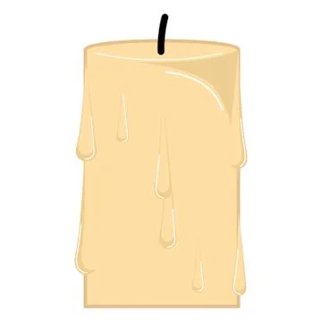 Isolated melted candle Stock Illustration