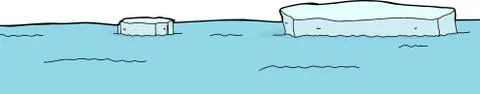 Isolated melted glacier Stock Illustration