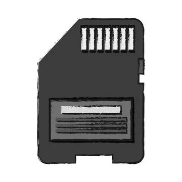 Isolated memory stick device design Illustrazione stock