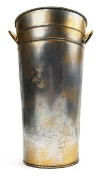 Isolated Metal Bin Stock Photos