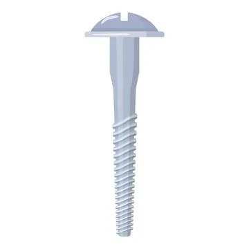 Isolated metal screw with thread illustration Stock Illustration