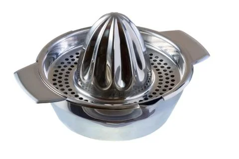 Isolated metallic juice squeezer Stock Photos