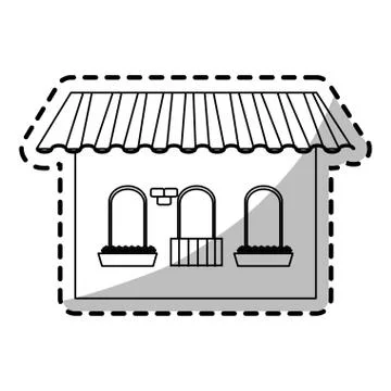 Isolated mexican building design Ilustración de archivo