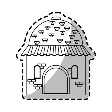 Isolated mexican building design Ilustración de archivo