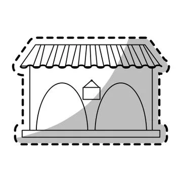 Isolated mexican building design Ilustración de archivo