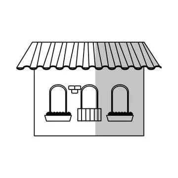 Isolated mexican building design Ilustración de archivo