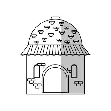 Isolated mexican building design Ilustración de archivo
