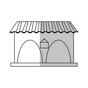 Isolated mexican building design Ilustración de archivo