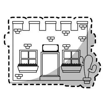 Isolated mexican building design Ilustración de archivo