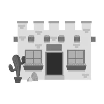 Isolated mexican building design Ilustración de archivo