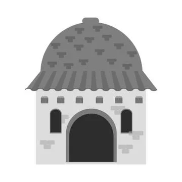 Isolated mexican building design Ilustración de archivo