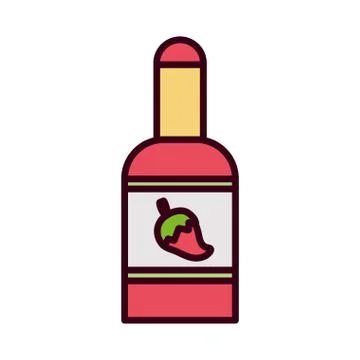 Isolated mexican chilli bottle vector design Stock Illustration