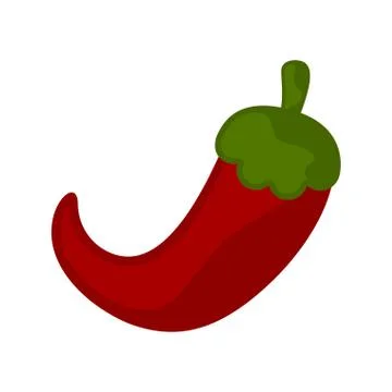 Isolated mexican red chilli pepper image Stock Illustration