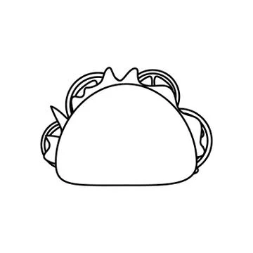 Isolated mexican taco vector design Illustrazione stock