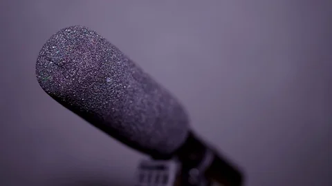 Isolated Microphone Stock Footage 114733924