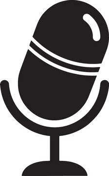 Isolated microphone icon on white background Stock Illustration