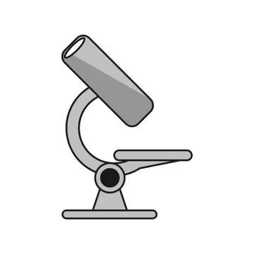 Isolated microscope of laboratory design 库存插图