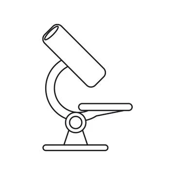 Isolated microscope of laboratory design 스톡 일러스트