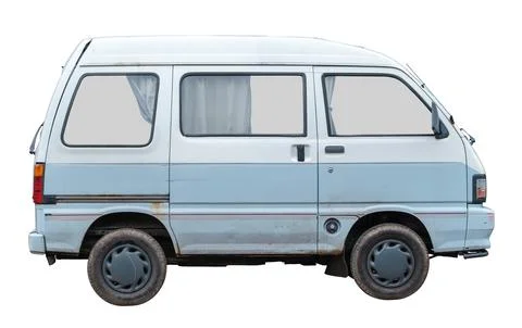 Isolated Mini Camper Van 库存照片
