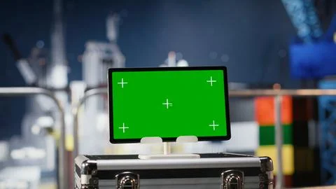 Isolated mockup screen with predictive maintenance and performance dashboard Stock Photos