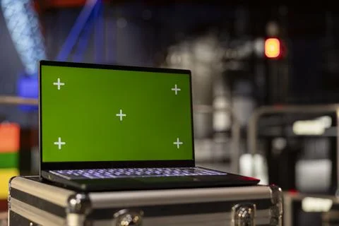 Isolated mockup screen with predictive maintenance and performance systems Stock Photos