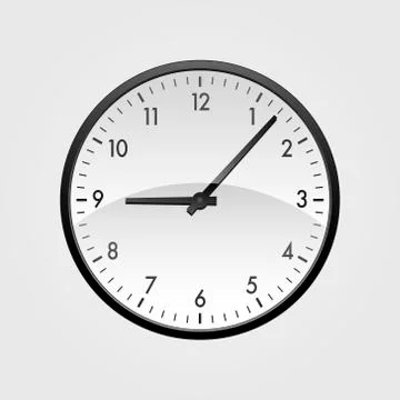Isolated modern clock vector set Stock Illustration