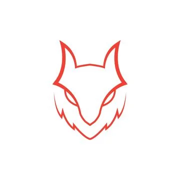 Isolated modern face fox logo design vector graphic symbol icon illustratio.. Stock Illustration