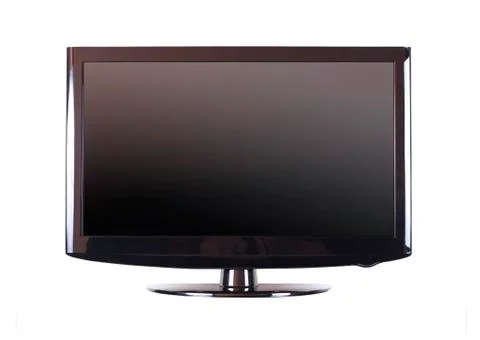 Isolated modern panel television Fotos Stock