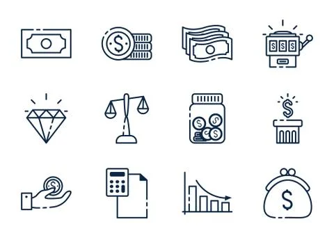 Isolated money icon set vector design Stock Illustration