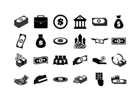 Isolated money icon set vector design Illustrazione stock