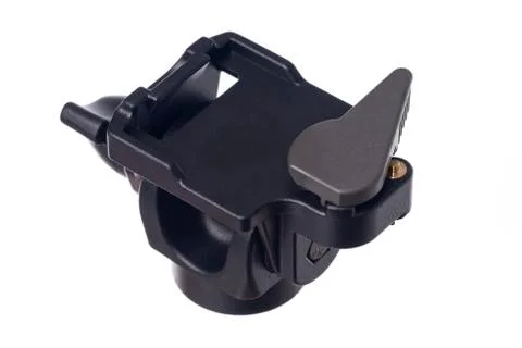 Isolated monopod head with quick release plate Stock Photos