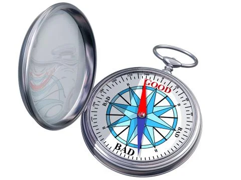 Isolated moral compass Stock Illustration