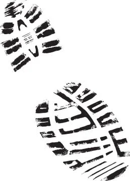 Isolated Mountin BootPrint Stock Illustration