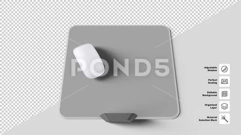 Isolated Mouse Pad PSD Template