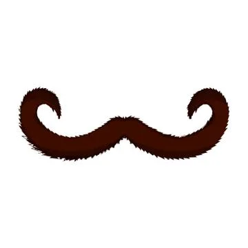 Isolated moustache icon Stock Illustration