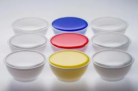 Isolated multi color in cups Stock Photos