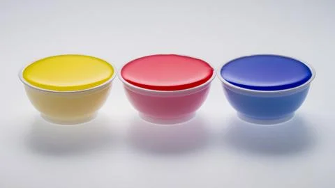 Isolated multi color in cups Stock Photos