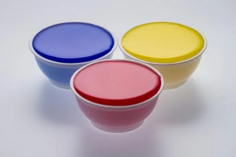 Isolated multi color in cups Stock Photos