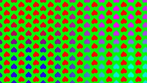 Isolated multi red hearts rotating animation. Ornament for love Video stock 112273383