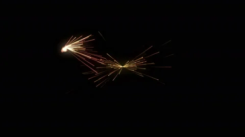 Isolated Multiple Various Sparks and Explosion Loop with Matte Vidéo 54207804