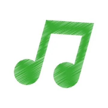 Isolated music note 스톡 일러스트