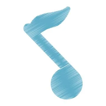 Isolated music note 스톡 일러스트
